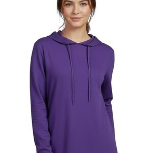 ORIGINAL USE Purple Tie Hoodie Long Sleeve Minimalist Streetwear Womens SZ Small